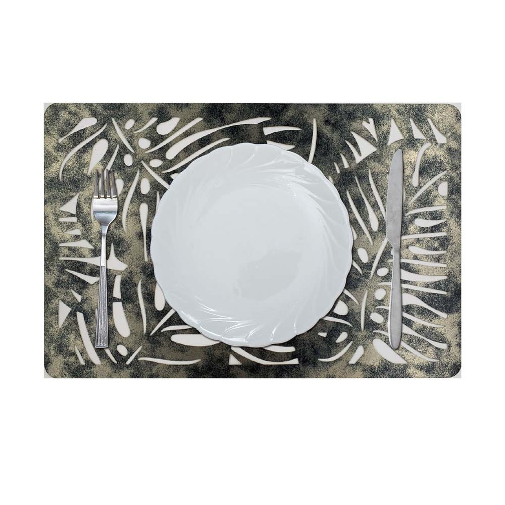 Glamour Vintage Pvc Die Cut Placemat Gold 43.5 x 28.5Cm Pfmp_D_28790_Gold